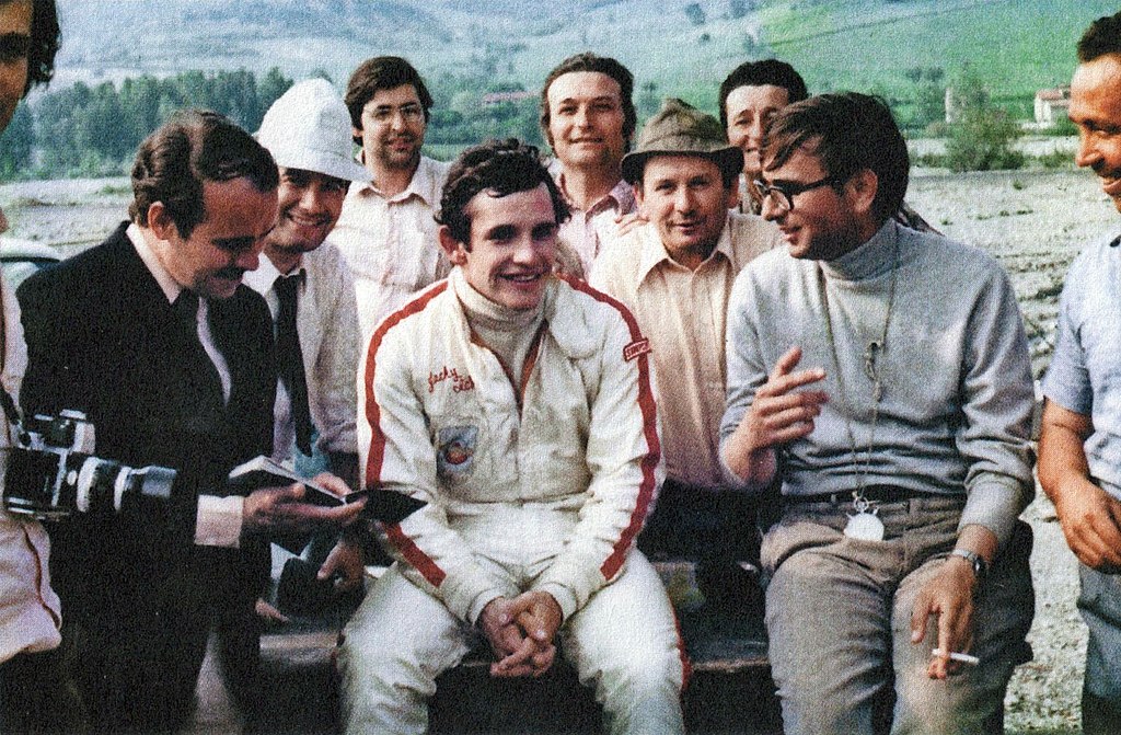 Jacky Ickx getting interviewed